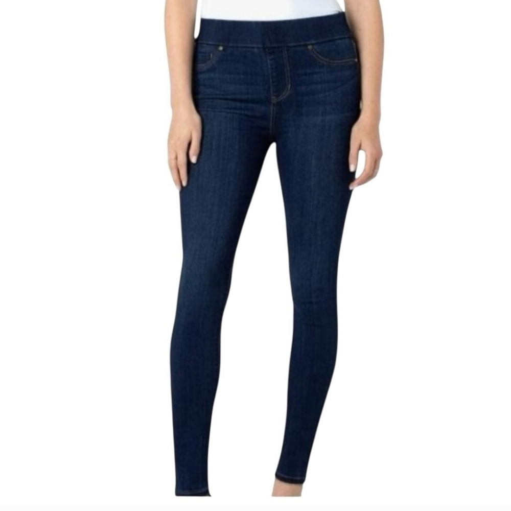 Liverpool Dark Indigo Pull On Skinny Jeans